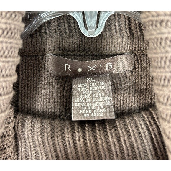 Women's Chocolate Cable Knit Sweater Long Sleeve 3D Cable Knit Textured Size XL - Picture 8 of 8